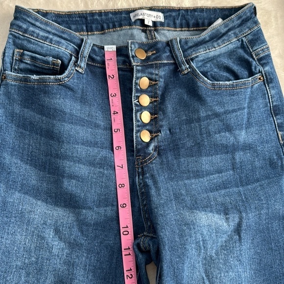 Abela Story & Co boutique custom skinny jean-dark wash-size 7- Great Condition - Picture 3 of 7